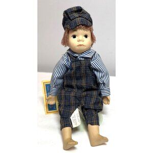 Collectible Americana Collection Hand Painted Porcelain Doll With Birth Cert.